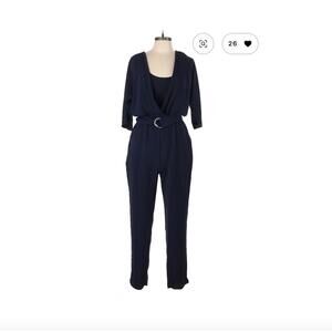 White House Black Market Blue Jumpsuit Size 10